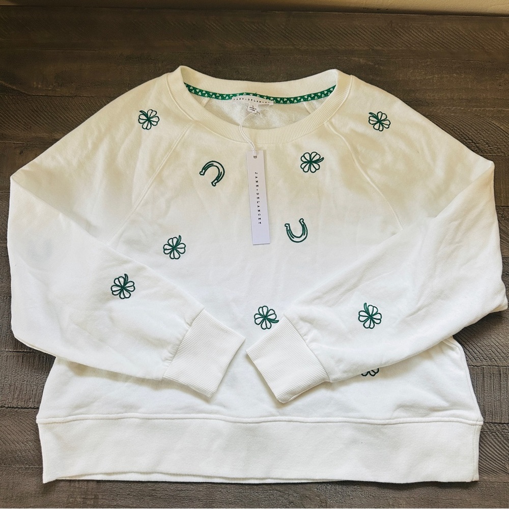 Nwt Women’s Jane And Delancey St. Patrick’s Day Sweater Embroidered Large — image 2 of 7